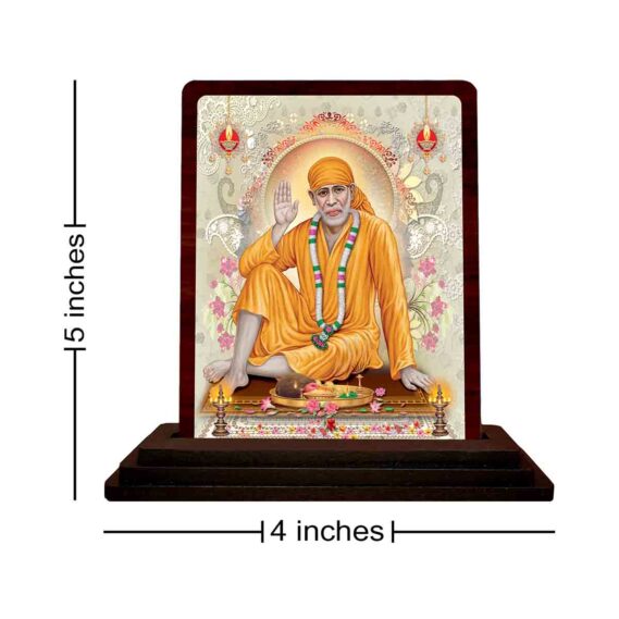 wooden Sai Baba murti for puja room