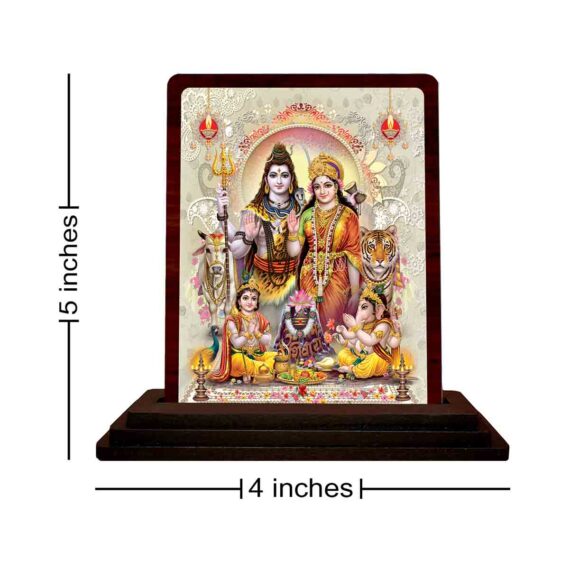 wooden Shiva, Parvati, Ganesha figurines for home decor