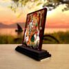 wooden Radha Krishna murti for puja room