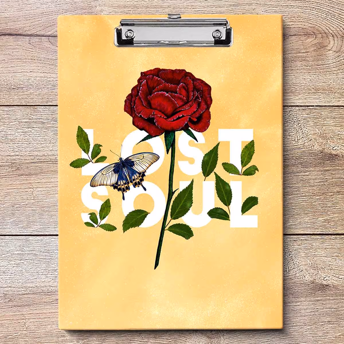 Clipboard Writing Pad 9x12 Inch Floral Sketches