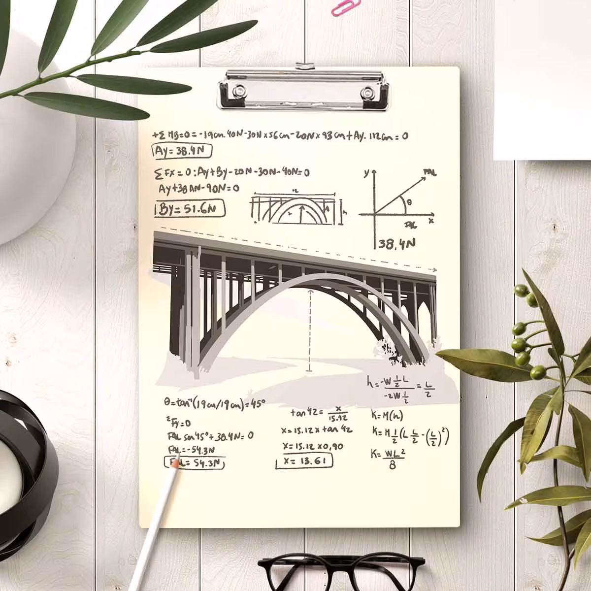 Writing Board Writing Pad 9x12 Inch Maths Cardboard