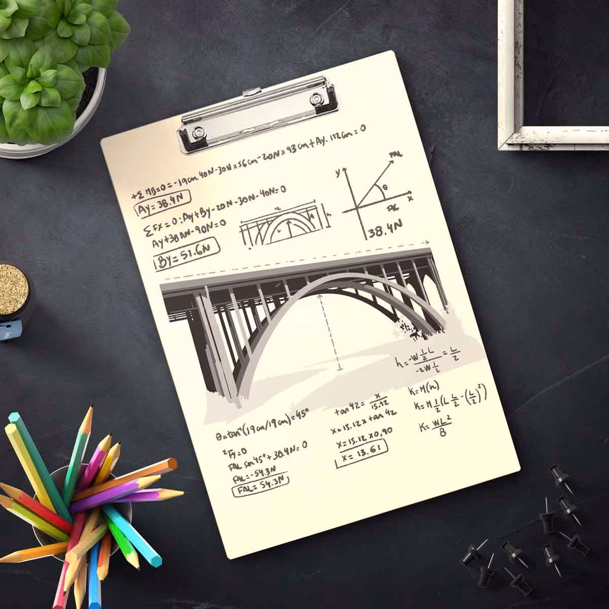 Writing Board Writing Pad 9x12 Inch Maths Cardboard