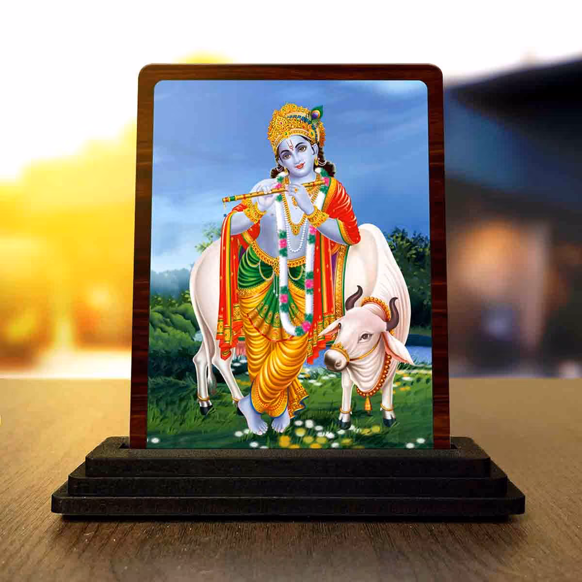 Krishna Wooden Idol 4x5 Inch Gift Showpiece Statue