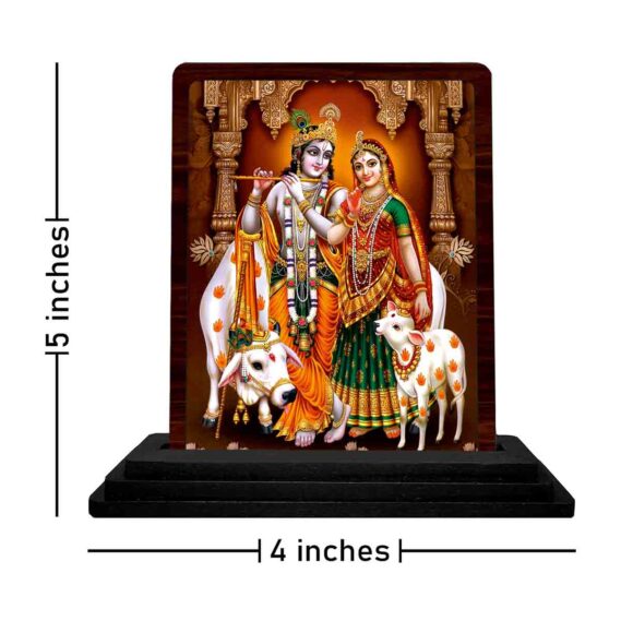 wooden Radha Krishna sculpture for gift