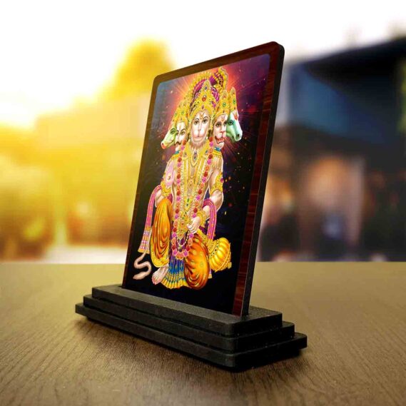 wooden Panchmukhi Hanuman murti for worship