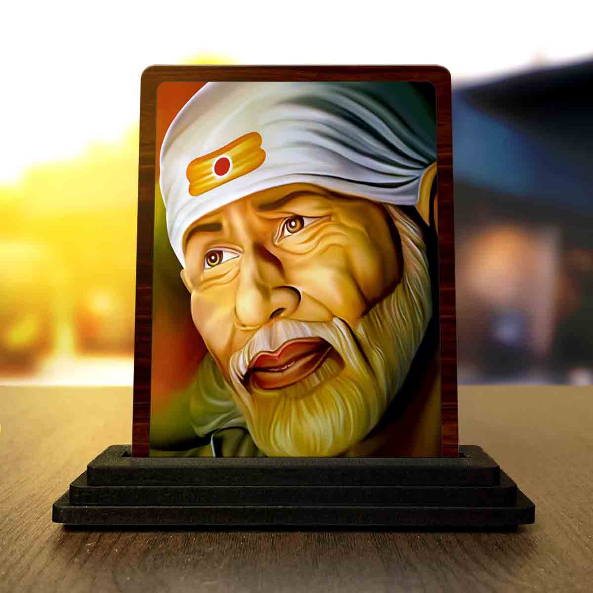 Saibaba Idol Figurine for Home Decor Size (4X5 Inches) - vprintquality