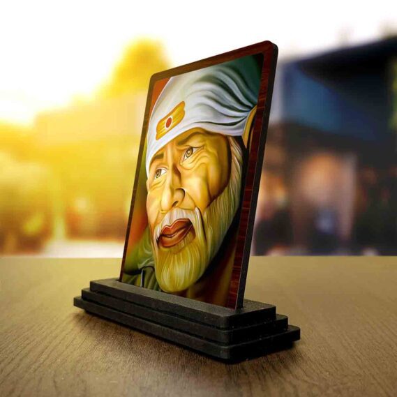 wooden Sai Baba figurine