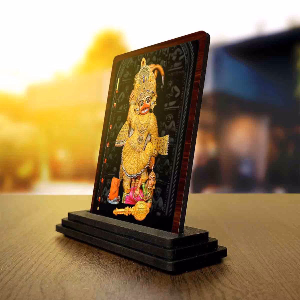 Hanuman Wooden Idol 4x5 Inch for Living Room