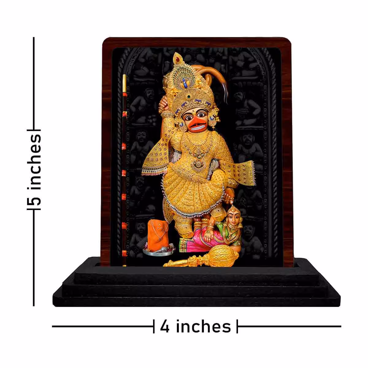 Hanuman Wooden Idol 4x5 Inch for Living Room