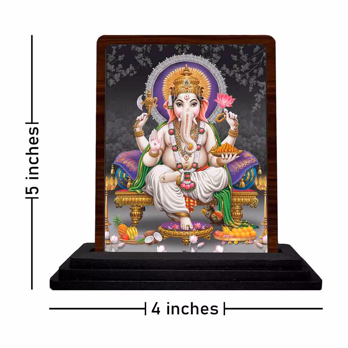Ganesha Wooden Idol 4x5 Inch