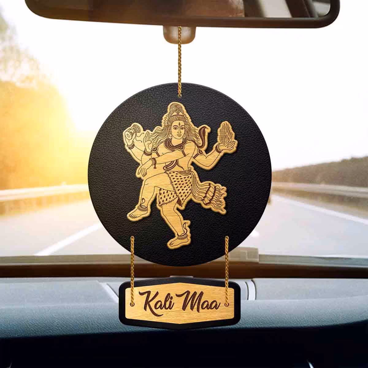 Kali Mata Car Hanging for Protection 5x3 Inch