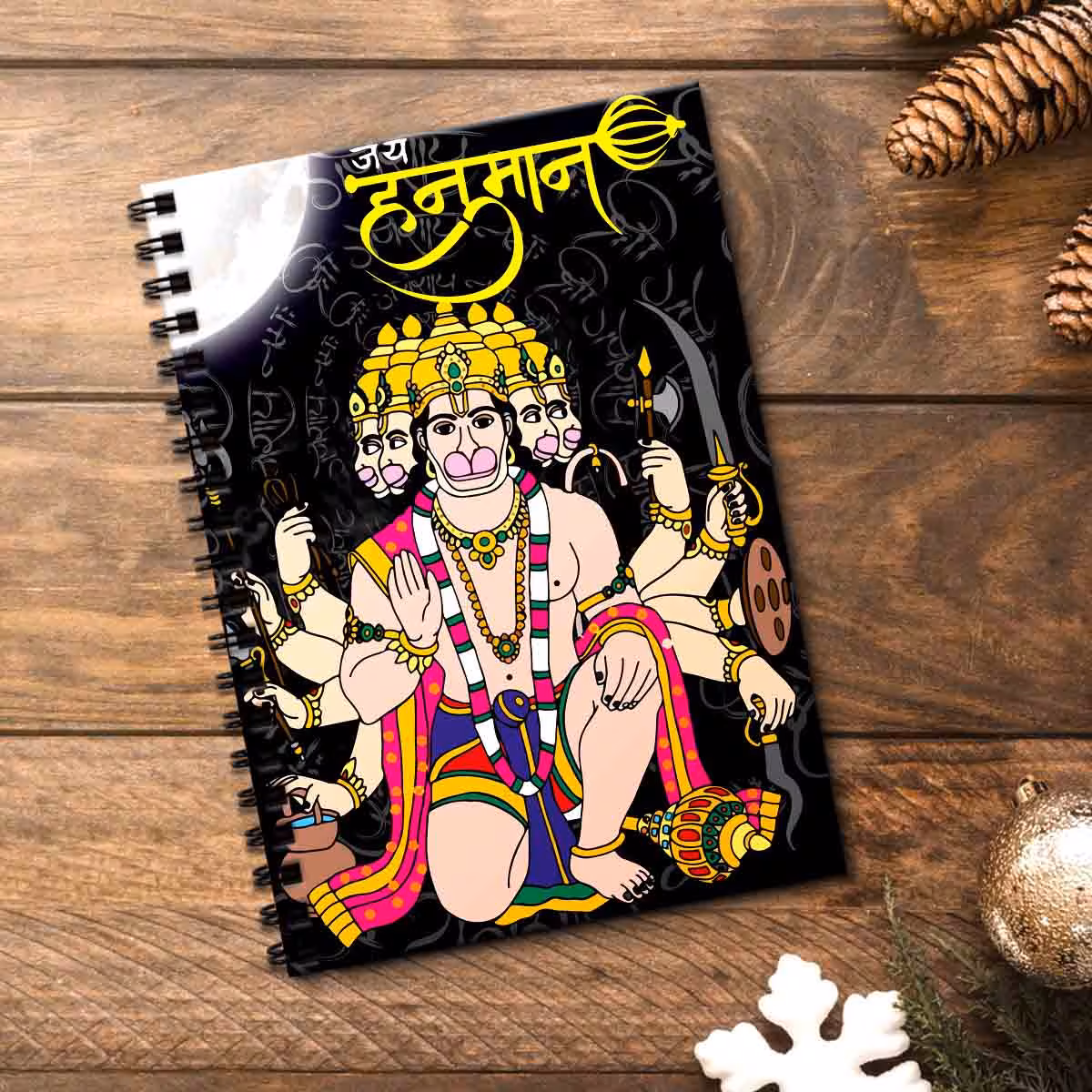 Panchmukhi Hanuman Wooden Notebook A5 for Teachers