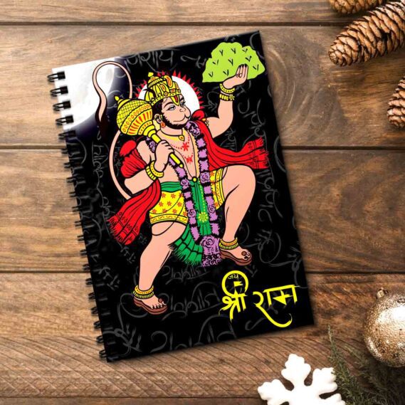 Hanuman Ji Wooden Notepad God Notebook for Journaling (Size A5 / 5.8 x 8.3 in)