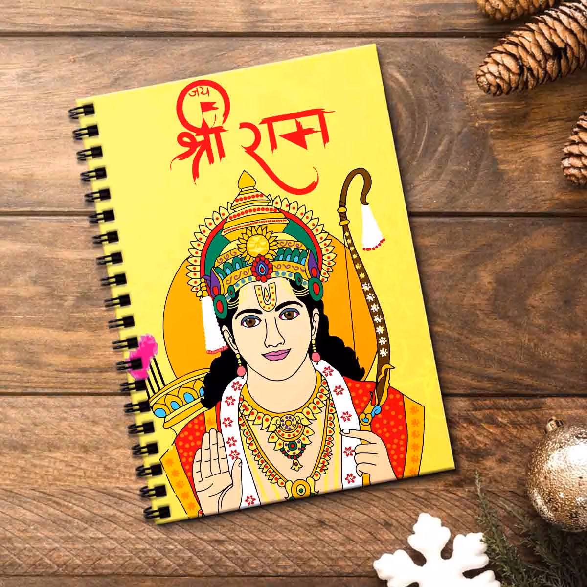 Wooden Notebook A5 Rama God