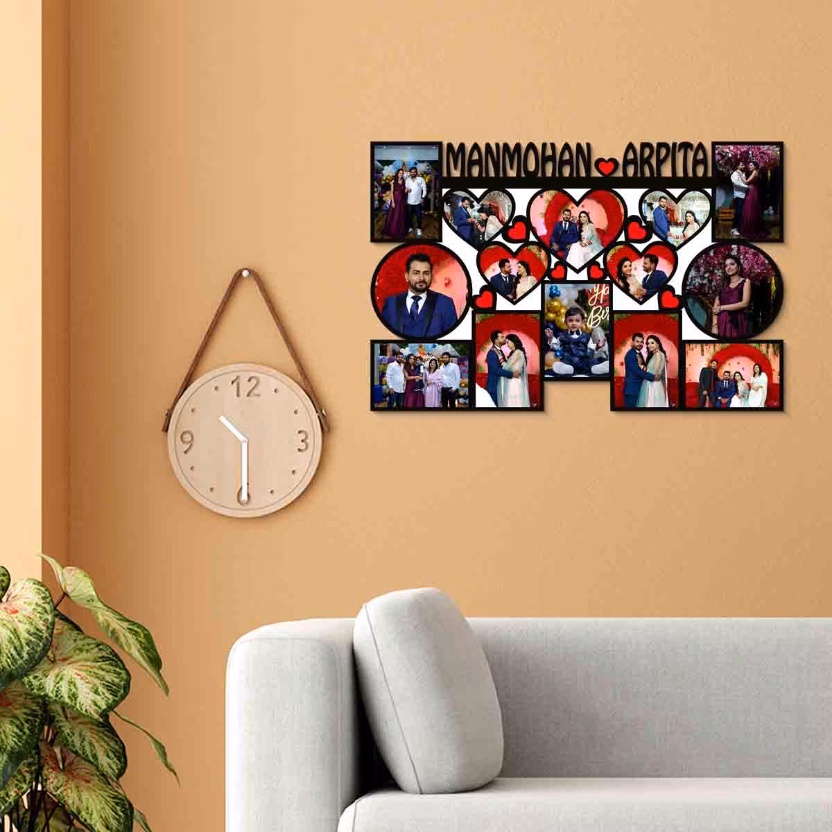 Couple Anniversary Photo Frame 14 Photos 12x18 Inch