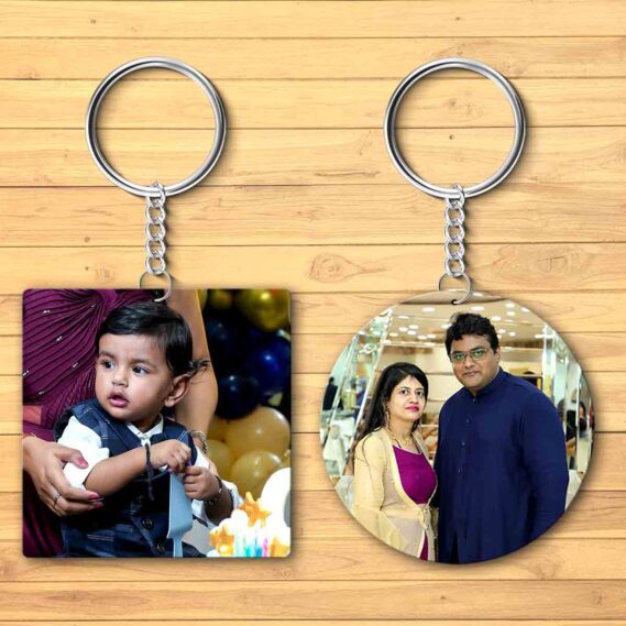 keychain with photo and Text