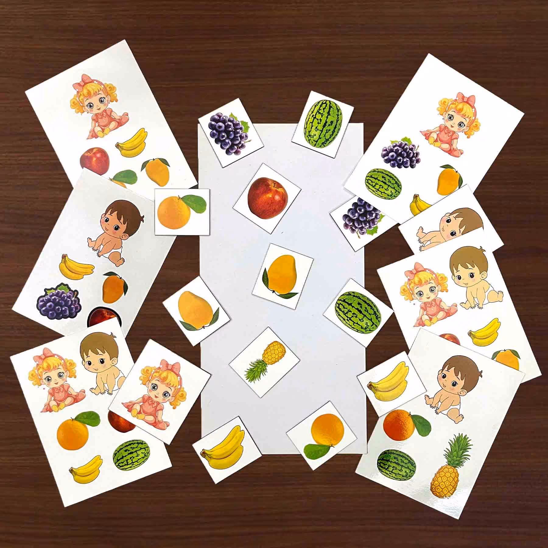 Fruit Name Learning Game with Magnets 12x6 Inch