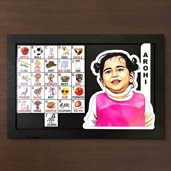 ABCs with You: Personalized Alphabet Learning Frame for Toddlers (Size 12X18 Inches)
