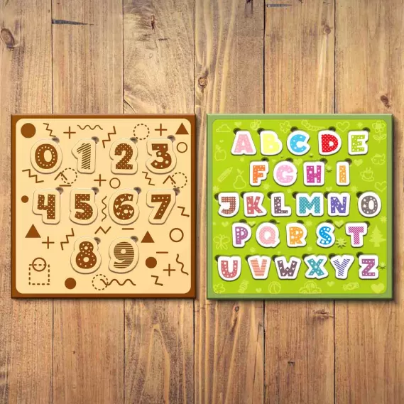 Puzzle Games Kids Wooden Puzzle (Set of 2) (Size : 10x10 inches)