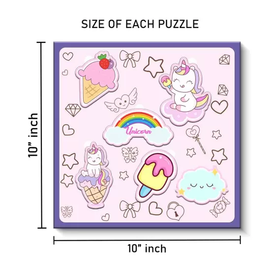 Puzzle for Toddlers Activities Puzzle Activity for Kids (Set of 2) (Size : 10x10 inches)