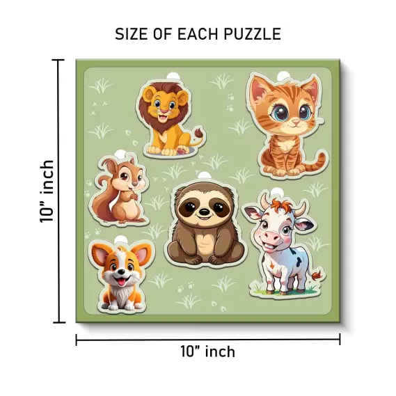 Puzzle for Kids Benefits Puzzles for Kids Brain (Set of 2) (Size : 10x10 inches)