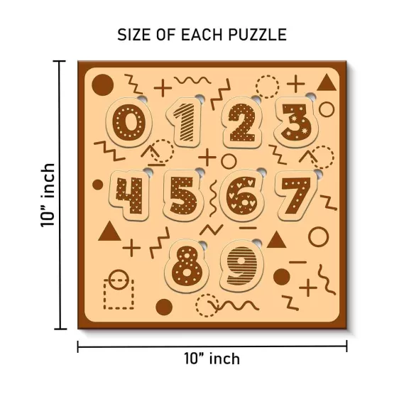 Brain Puzzles for 5 Year Olds Puzzles for Kids Brain (Set of 2) (Size 10x10 inches)