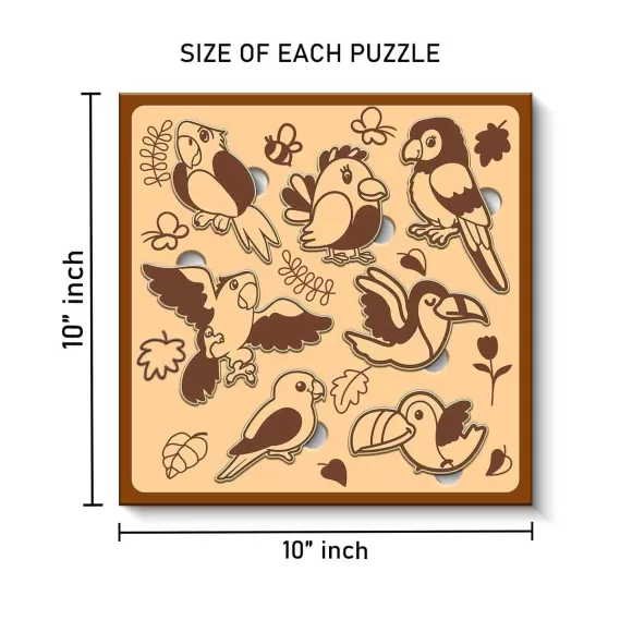 A Mind Puzzle Games for Kids Puzzle Activity for Kids (Set of 2) (Size 10x10 inches)