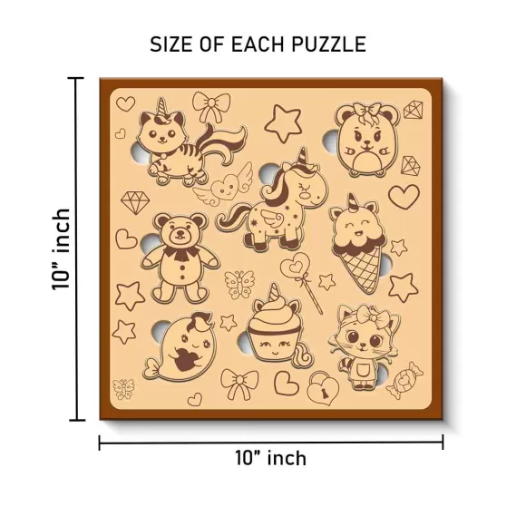 Puzzles for Kids Brain Tricky Mind Puzzles (Size 10x10 inches)