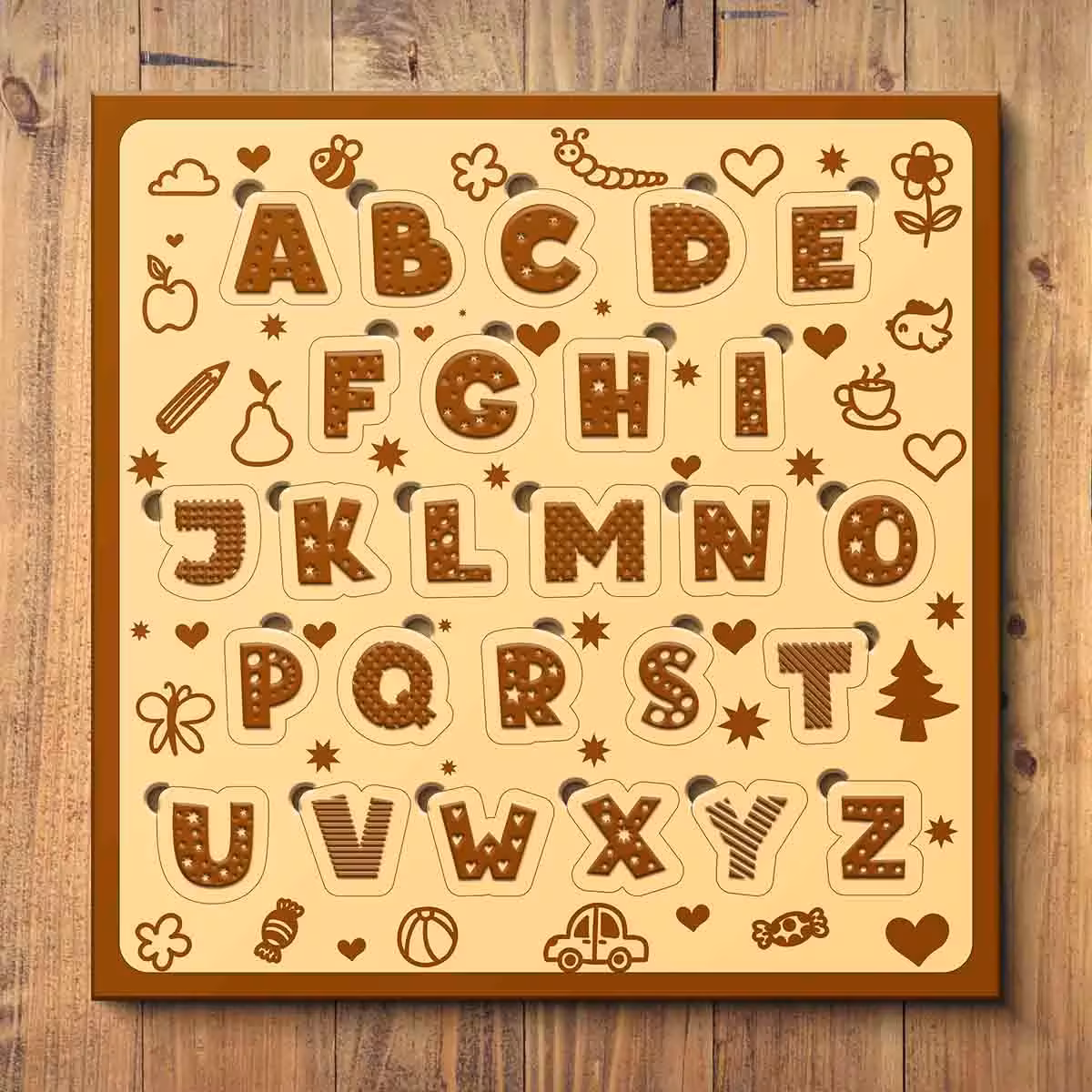 Kids Wooden Puzzle 10x10 Inch