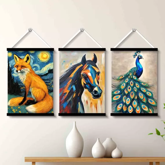 Wall Paintings for Home Wall Hanging Painting on Wall (Size 12x18 inches Each)