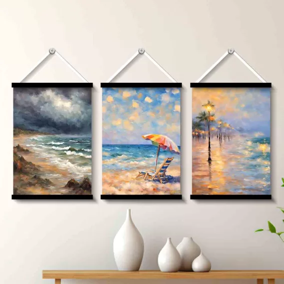 Wall Hanging Painting Design Wall Paintings for Living Room (Size 12x18 inches Each)