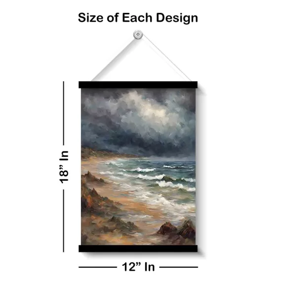 Wall Hanging Painting Design Wall Paintings for Living Room (Size 12x18 inches Each)