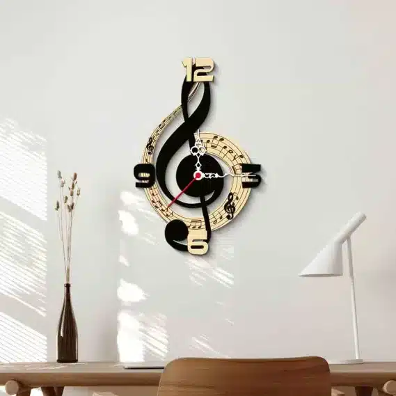 A Wooden Wall Clock for Home Home Decor Items (Size 12x12 Inches)