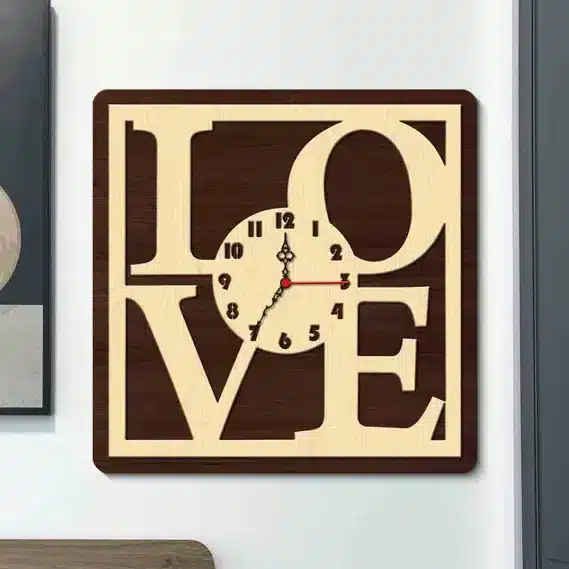 Wooden Wall Clock for Gift Gift Items for Kitchen (Size 12x12 Inches)