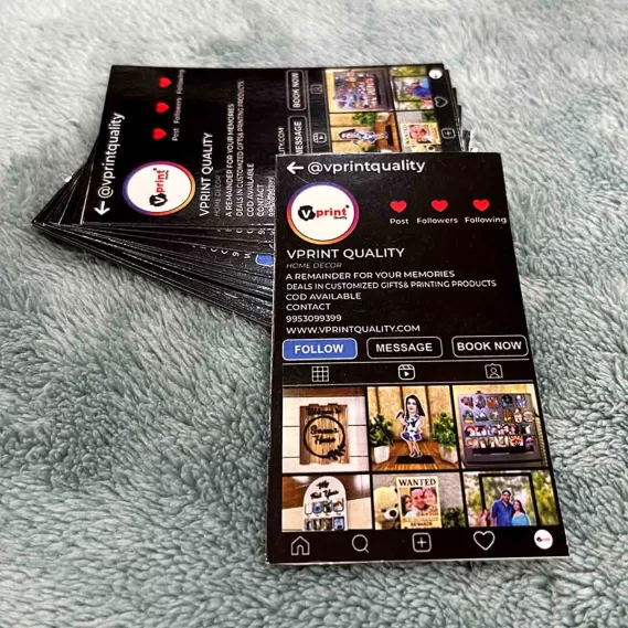 Custom theme instagram visiting card