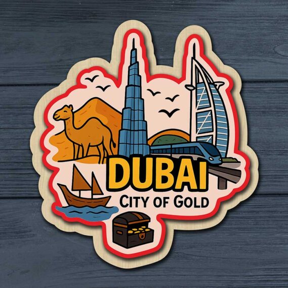 Dubai 3D Fridge Magnet - City of Gold Souvenir Magnet