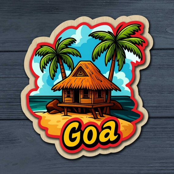 Goa 3D Fridge Magnet - Beach Hut Tropical Souvenir