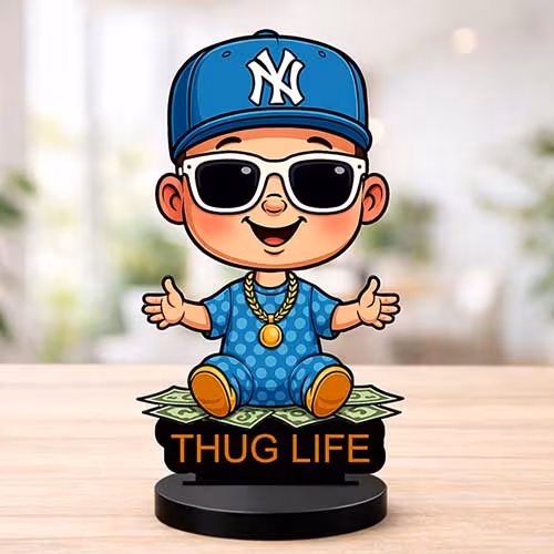 Thug Life Kid Funny Tabletop Statue