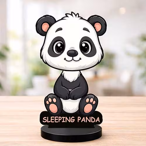 Sleeping Panda Funny Tabletop Statue