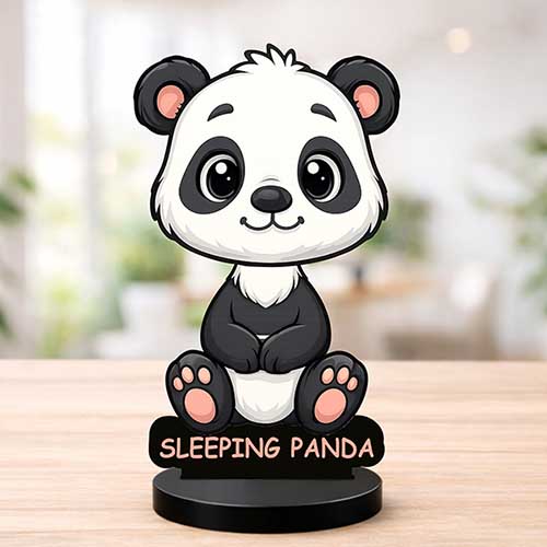 Sleeping Panda Funny Tabletop Statue