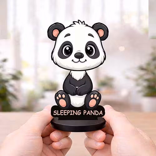 Sleeping Panda Funny Tabletop Statue