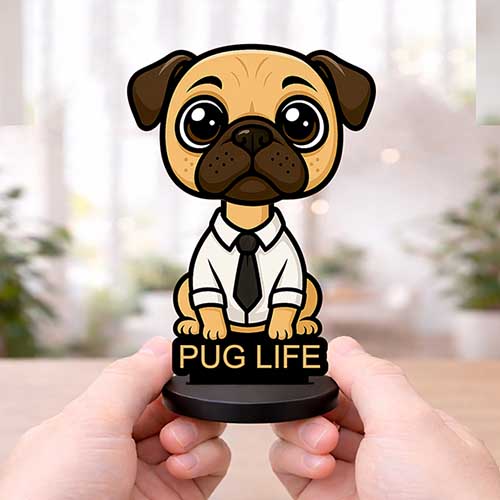 Pug Life Funny Tabletop Statue - Image 3