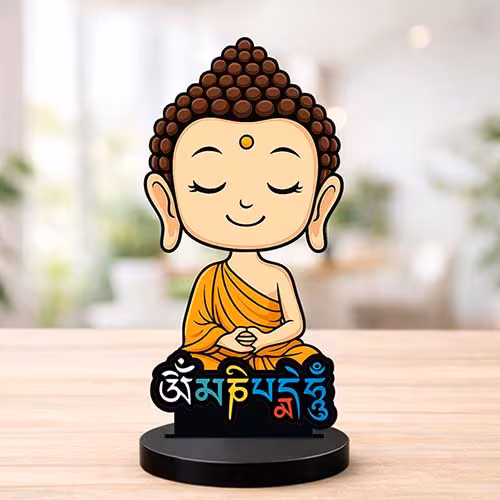 Meditating Buddha Funny Tabletop Statue