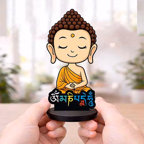 Meditating Buddha Funny Tabletop Statue