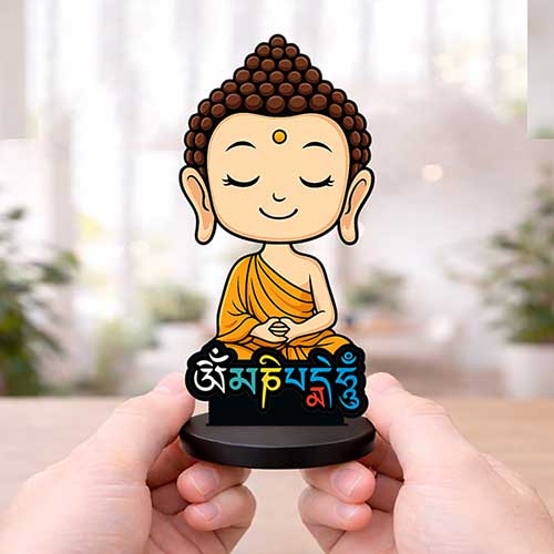 Meditating Buddha Funny Tabletop Statue - Image 3