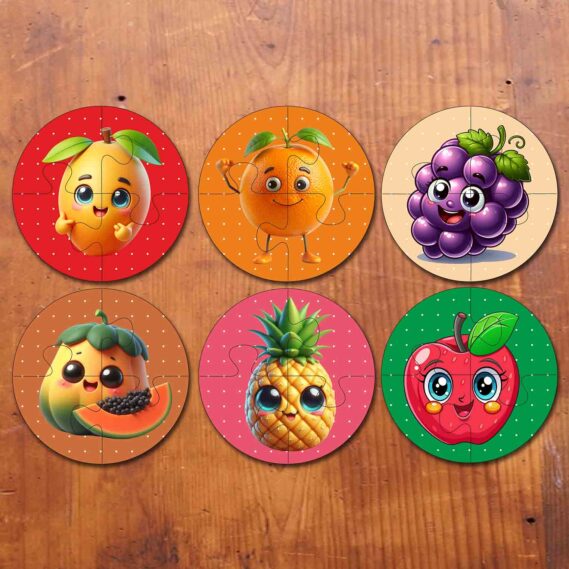 Fruit Round Jigsaw Puzzle Set for Kids