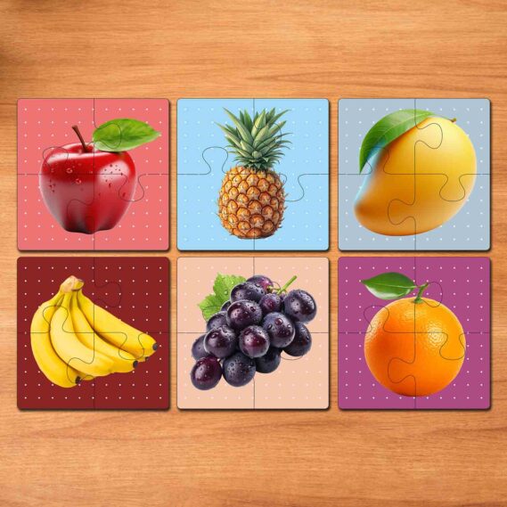 Fruit Square Jigsaw Puzzle Set for Kids