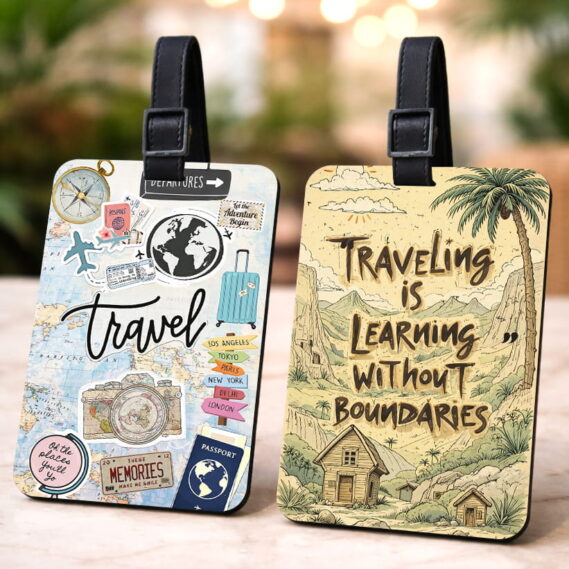 Travel & Learning Boundaries Luggage Tags Set of 2