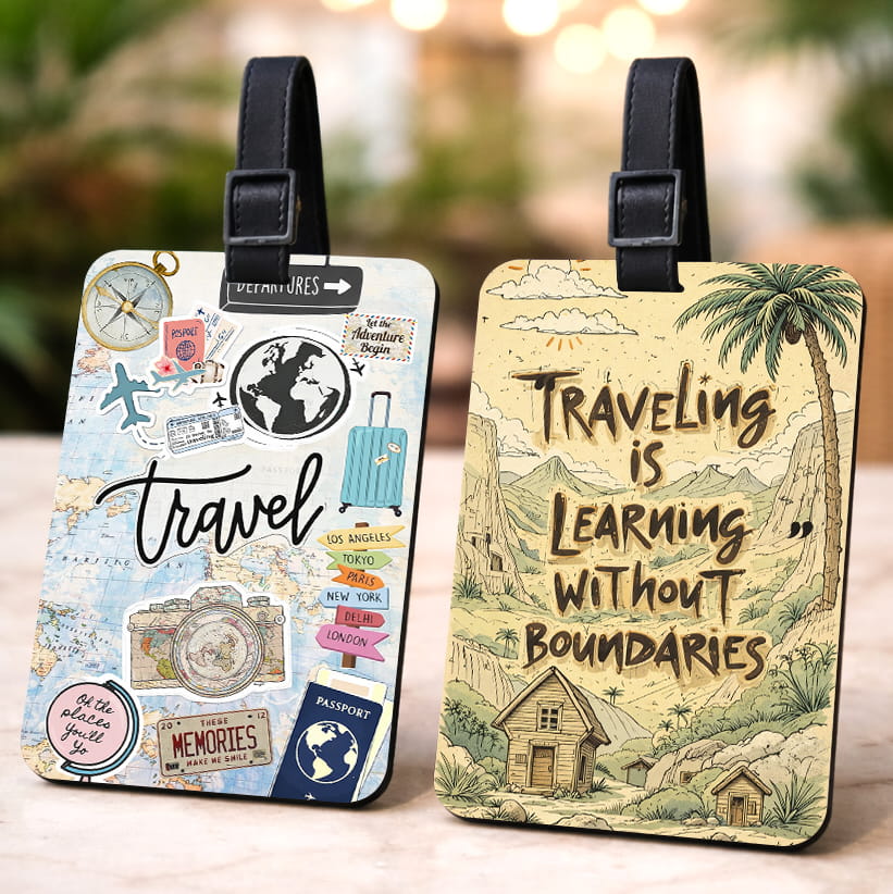 Travel & Learning Boundaries Luggage Tags Set of 2