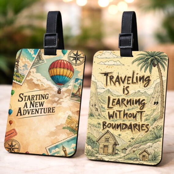 Adventure & Learning Boundaries Luggage Tags Set of 2